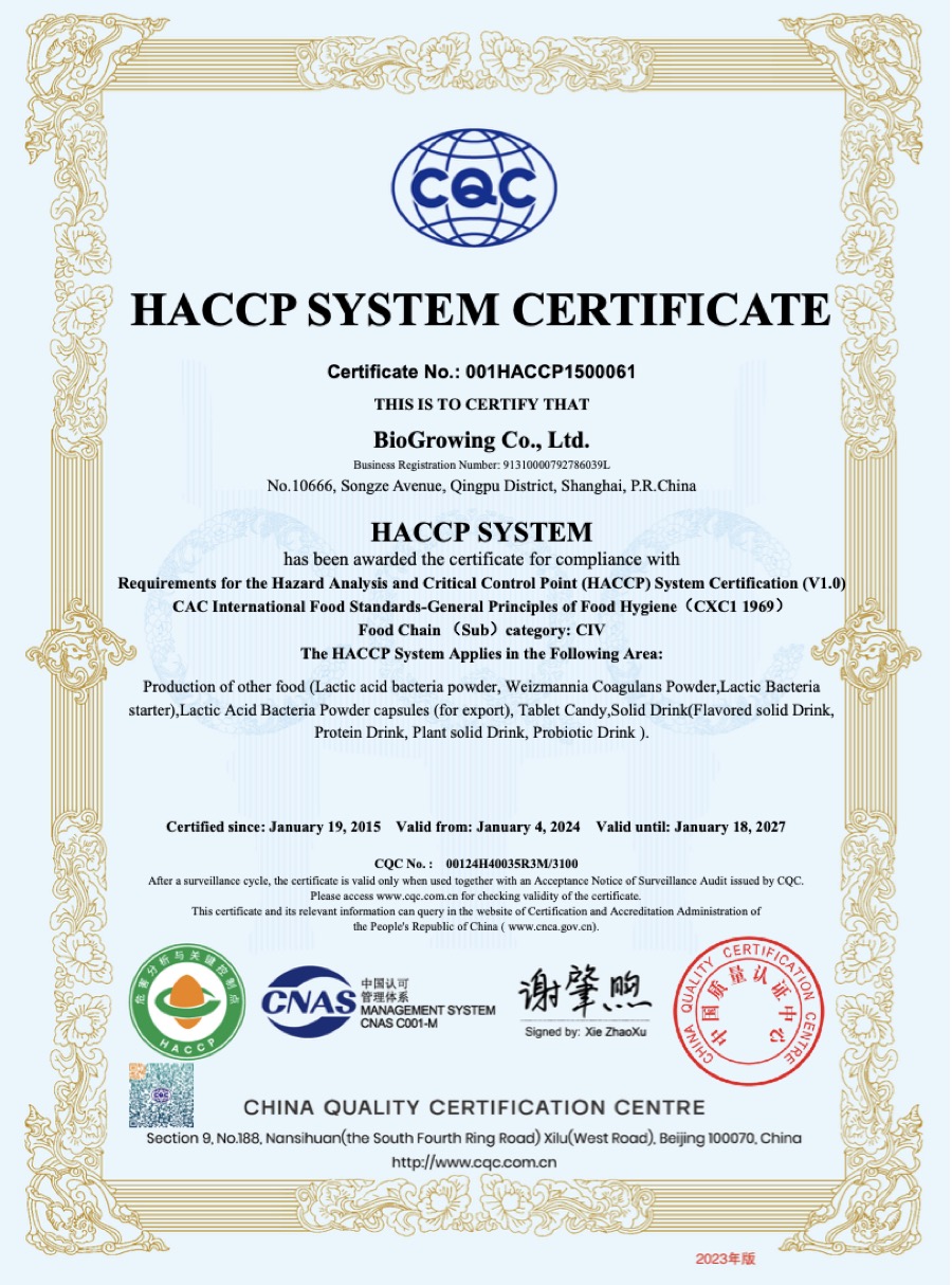 Сертификат HACCP